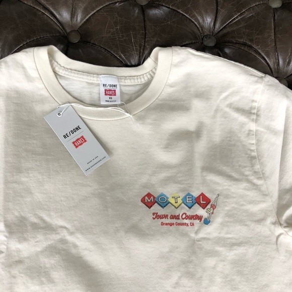 New RE/DONE x Hanes Vintage 90’s Motel Long Sleeve T-Shirt printed retro Y2K - Picture 15 of 16